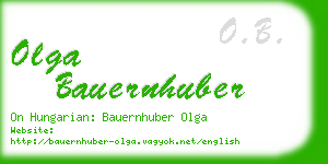 olga bauernhuber business card